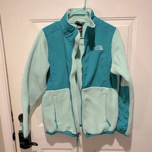 The North Face Zip-up Jacket. Girls size XL/Womens size S. Teal